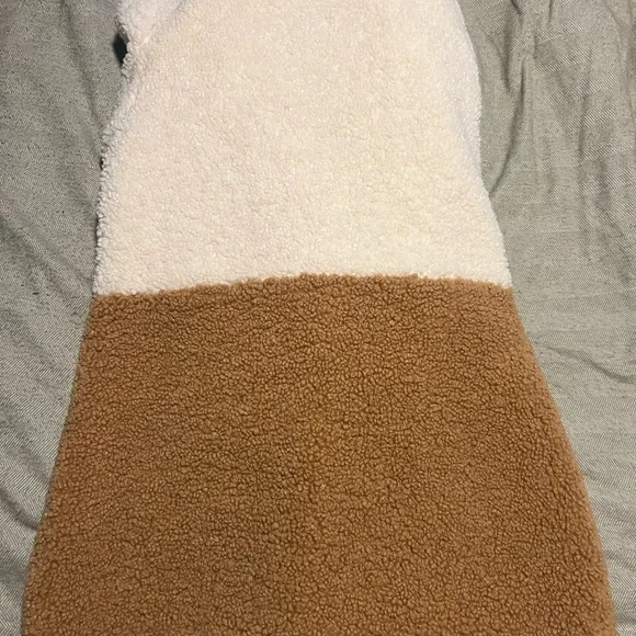 French Connection Cream and Tan Teddy Jacket - Picture 4 of 5